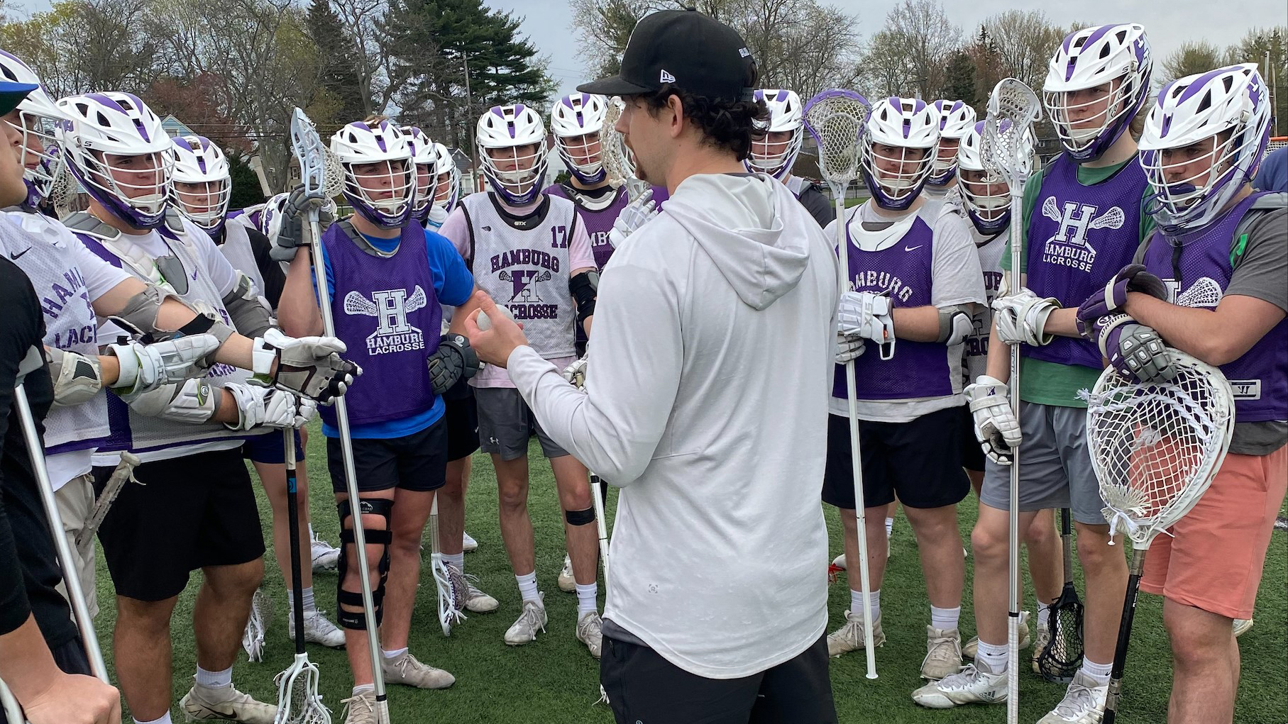 MacKay and McCulley visit Hamburg boys lacrosse Buffalo Bandits