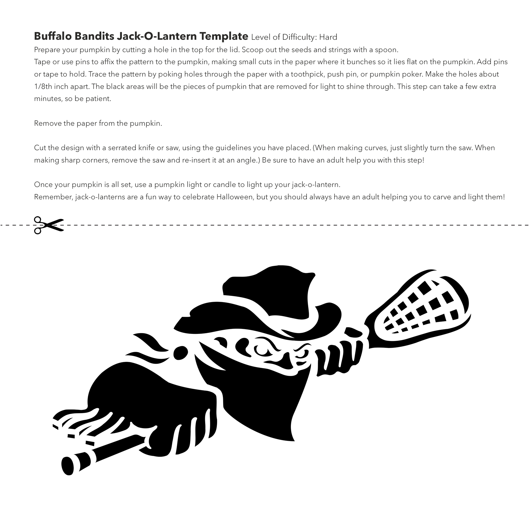 Buffalo Bandits Jack-O-Lantern
