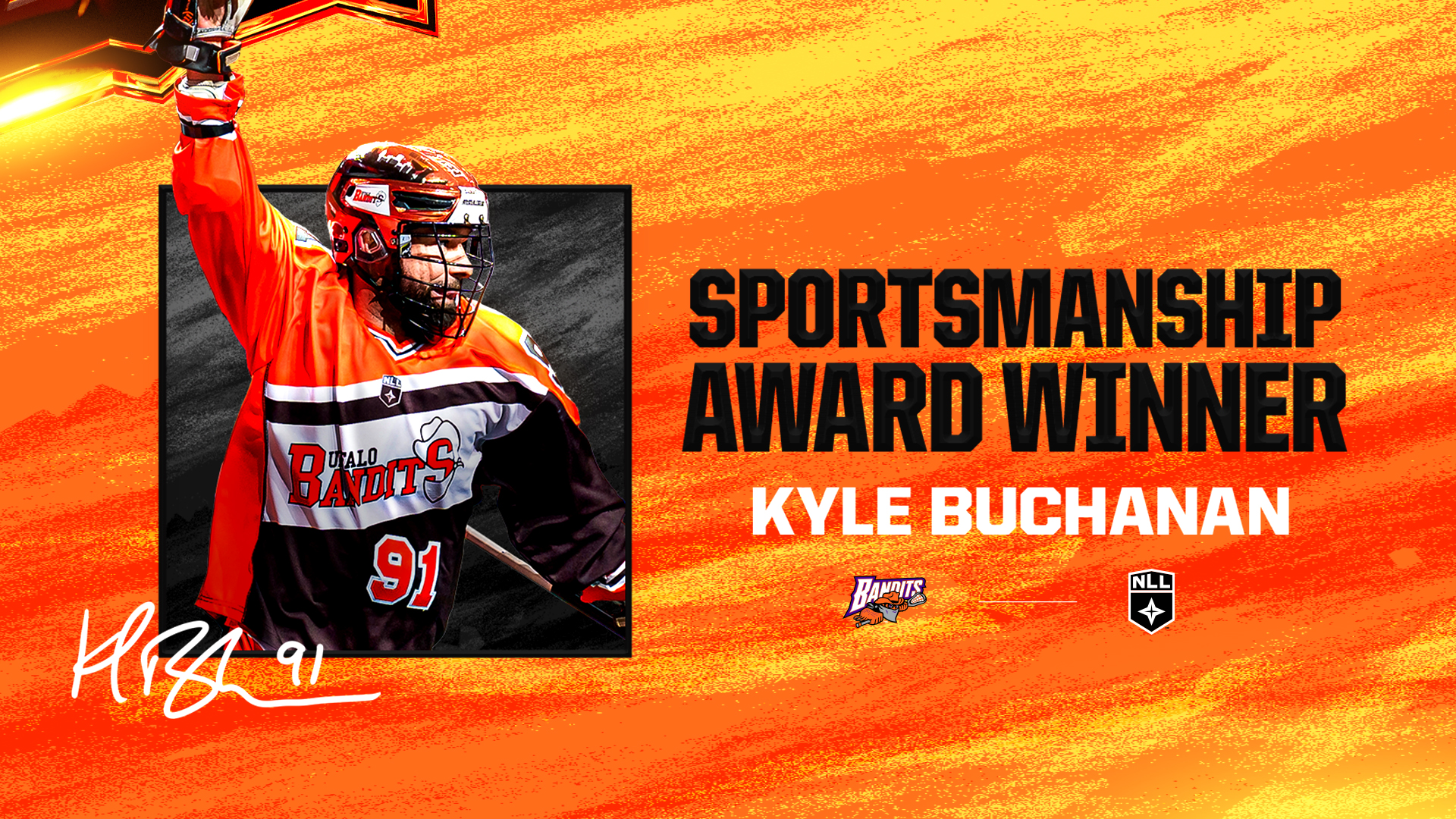 Lucas Bushell Buchanan wins NLL Sportsmanship Award | Buffalo Bandits - bandits.com